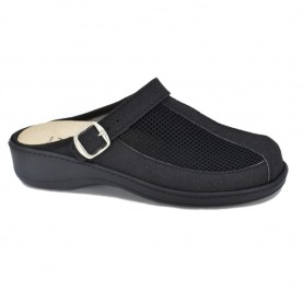 OmaKing Professional sandalai su tekstiliniu viršumi ir ergonominiu vidpadžiu Juodi