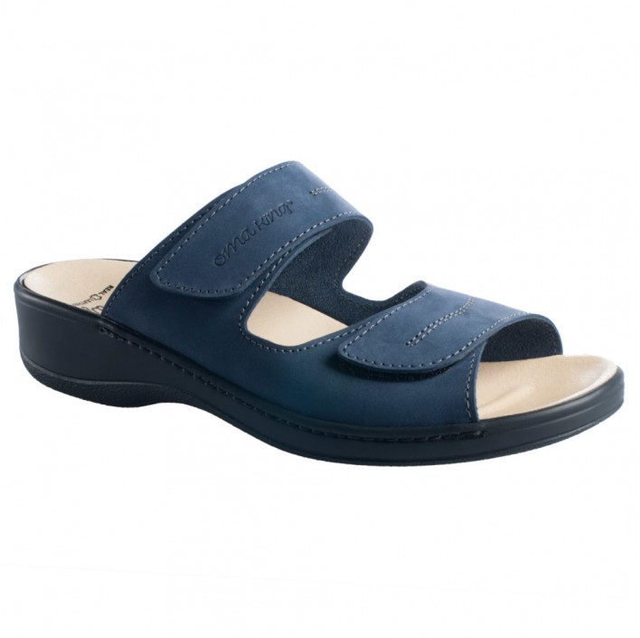 Moteriški odiniai sandalai su ergonominiu vidpadžiu mėlyni